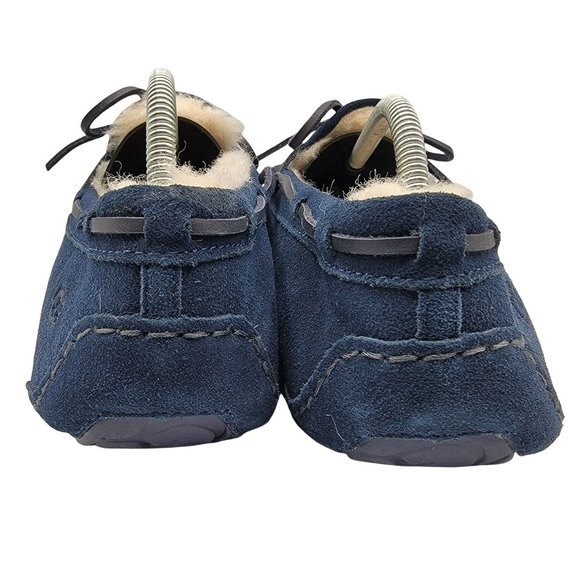 UGG Australia Olsen Suede Moccasins Blue Navy Lined Loafers Men’s 10 1003390 main image 4